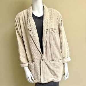 Vintage Beige Corduroy Blazer